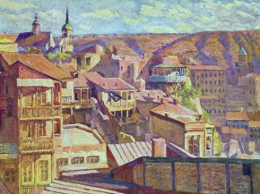 Машков Илья Иванович (1881-1944) , Тифлис. Майдан , 1920 год  , холст, масло