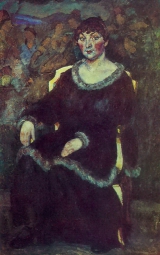 Машков Илья Иванович (1881-1944) , Женский портрет , 1900-е год  , холст, масло
