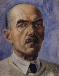 Петров-Водкин Кузьма Сергеевич (1878-1939)  , Автопортрет , Государственный Русский музей , 1929 год  , холст, масло , 47 x 37 см.