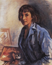 Серебрякова Зинаида Евгеньевна (1884-1967)  , Автопортрет , Частное собрание , 1930 год  , холст, масло , 65 x 54 см