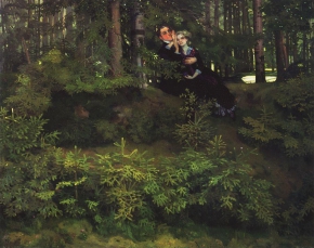 Сомов Константин Андреевич (1869-1939) , В лесу , 1914 год  , холст, масло