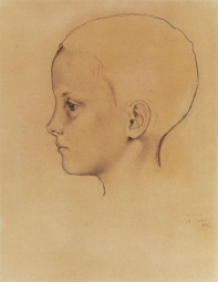Сомов Константин Андреевич (1869-1939) , Девочка Оля , 1896 год  , бумага, акварель, гр. карандаш
