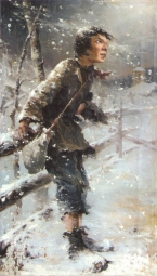 Фешин Николай Иванович (1881-1955) , Беспризорник , 1890 год  , холст, масло