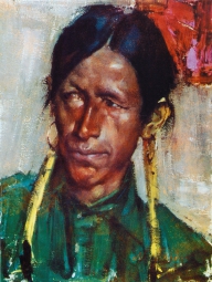 Фешин Николай Иванович (1881-1955) , Бравый индеец , Арт-фонд семьи Филатовых (ART RUSSE)  , 1933 год  , холст, масло