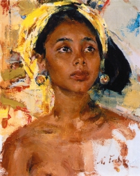 Фешин Николай Иванович (1881-1955) , Девочка с острова Бали , Арт-фонд семьи Филатовых (ART RUSSE)  , 1939 год  , холст, масло