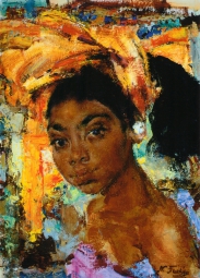Фешин Николай Иванович (1881-1955) , Девушка с острова Бали , Арт-фонд семьи Филатовых (ART RUSSE)  , 1939 год  , холст, масло