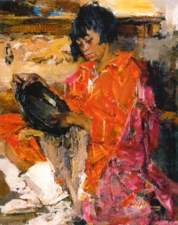 Фешин Николай Иванович (1881-1955) , Индейская девочка с кувшином , Арт-фонд семьи Филатовых (ART RUSSE)  , 1933 год  , холст, масло