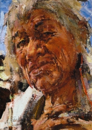Фешин Николай Иванович (1881-1955) , Индейский дедушка , Арт-фонд семьи Филатовых (ART RUSSE)  , 1933 год  , холст, масло