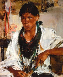 Фешин Николай Иванович (1881-1955) , Индейский мальчик , Арт-фонд семьи Филатовых (ART RUSSE)  , 1933 год  , холст, масло