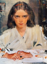 Фешин Николай Иванович (1881-1955) , Ия в кимоно , 1938 год  , холст, масло