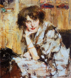 Фешин Николай Иванович (1881-1955) , Молодая женщина , 1912 год  , холст, масло