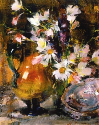 Фешин Николай Иванович (1881-1955) , Натюрморт с цветами , 1955 год  , холст, масло