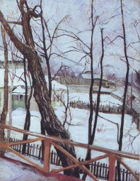 Юон Константин Фёдорович (1875-1958) , Подмосковный пейзаж , Частное собрание , 1908 год  , холст, масло