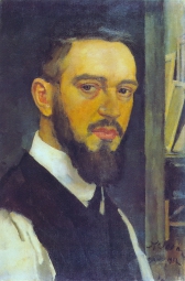 Юон Константин Фёдорович (1875-1958) , Автопортрет , Государственный Русский музей , 1912 год  , холст, масло , 54 x 36 см