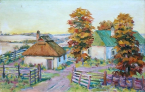 Юон Константин Фёдорович (1875-1958) , Украинский пейзаж , 1940 год  , холст, масло , 40 х 60 см