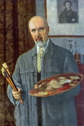 Юон Константин Фёдорович (1875-1958) , Автопортрет , Государственная Третьяковская галерея , 1953 год  , холст, масло , 110 х 75 см