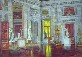 Юон Константин Фёдорович (1875-1958) , Итальянский зал Останкинского дворца , Государственная Третьяковская галерея , 1954 год  , холст, масло