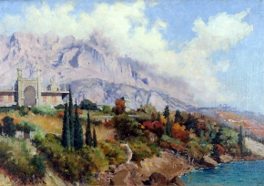 Юон Константин Фёдорович (1875-1958) , Морской пейзаж. Горный скат , Частное собрание , холст, масло