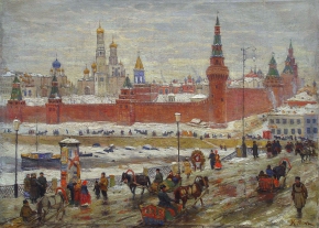 Юон Константин Фёдорович (1875-1958) , Старая Москва , холст, масло