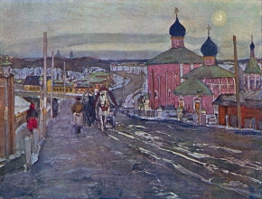 Юон Константин Фёдорович (1875-1958) , Сумерки , Частное собрание , 1920-е  год  , холст, масло