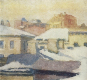 Крымов Николай Петрович (1884-1958)  , Крыши , Государственный Русский музей , 1952 год  , холст, масло , 41 x 46 см.