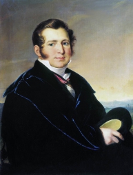 Тропинин Василий Андреевич (1776-1857) , Портрет А.И. Кусова , 1840-е год  , холст, масло