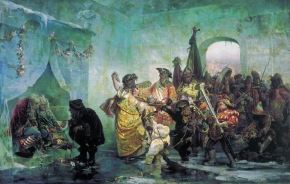 Якоби Валерий Иванович (1834-1902) , Ледяной дом , Государственный Русский музей , 1878 год  , холст, масло , 134 х 216 см