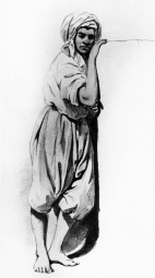 Тимм Василий Фёдорович (1820-1895) , Алжирский юноша , 1840-е год  , бумага, гр. карандаш