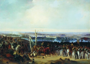 Коцебу Александр Евстафьевич (1815-1889) , Лейб-гвардии Измайловский полк в Бородинском сражении , Музей-панорама Бородинская битва , 1840-е год  , холст, масло , 60 х 80 см