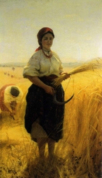 Пимоненко Николай Корнильевич (1862-1912) , Жница , Национальный художественный музей Украины  , 1889 год  , холст, масло , 137 x 75 см