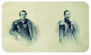 Тимм Василий Фёдорович (1820-1895) , Генерал-лейтенант Липранди и флигель-адъютант полковник Титлебен , бумага, акварель, гр. карандаш