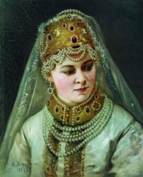 Корзухин Алексей Иванович (1835-1894) , Боярышня , Тюменский музей изобразительных искусств  , 1882 год  , холст, масло