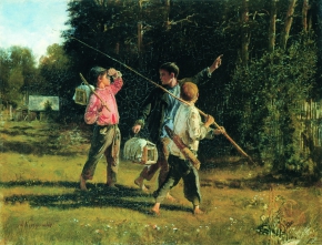 Корзухин Алексей Иванович (1835-1894) , Птичьи враги , 1887 год  , холст, масло