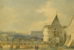 Воробьёв Сократ Максимович (1817-1888) , Варварские ворота , 1856 год  , бумага, акварель