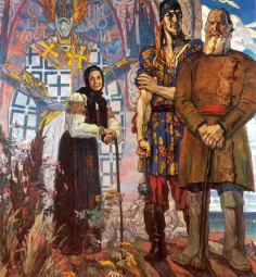 Корин Павел Дмитриевич (1892-1967) , Старинный сказ , 1943 год  , холст, масло , 275 х 250 см