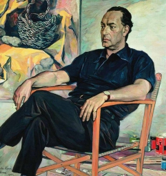 Корин Павел Дмитриевич (1892-1967) , Портрет Ренато Гуттузо , Государственный Русский музей , 1961 год  , холст, масло , 115 x 113 см