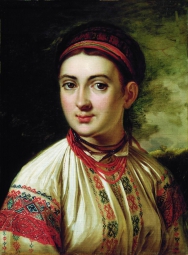 Тропинин Василий Андреевич (1776-1857) , Украинская девушка с Подолья , 1820-е год  , холст, масло