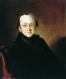 Тропинин Василий Андреевич (1776-1857) , Портрет Н.И. Бера , 1850 год  , холст, масло