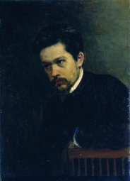 Ярошенко Николай Александрович (1846-1898) , Автопортрет , Государственный Русский музей , 1895 год  , холст, масло , 25,5 х 18,2 см