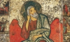 Илья пророк в пустыне, с житием и с деисусом (1250-1299)
